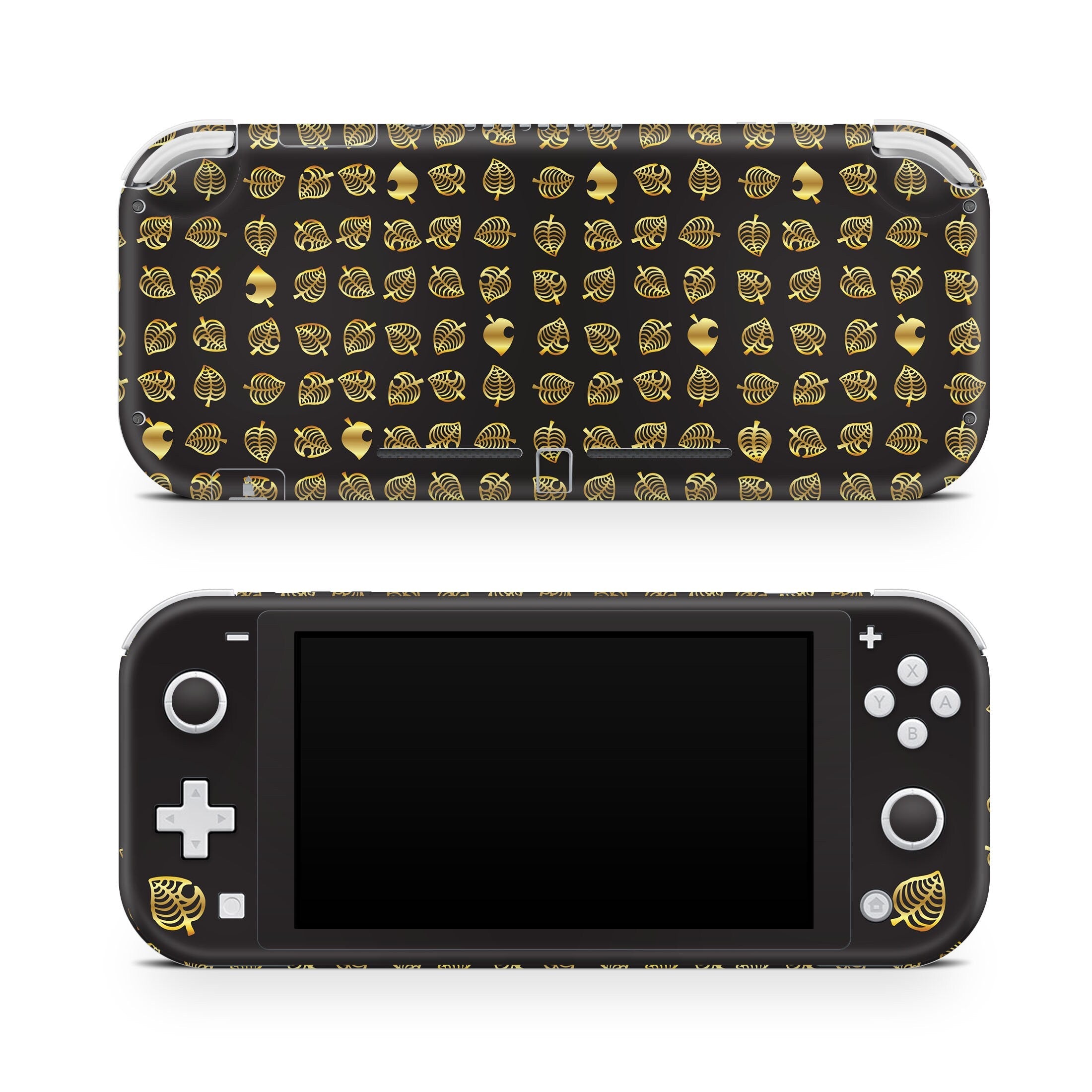 TACKY DESIGN Nintendo Switch Lite Skin Wrap | Black Gold Leaf 3M Vinyl Full Cover - Tackydesign