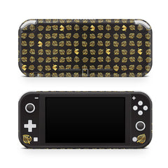 TACKY DESIGN Nintendo Switch Lite Skin Wrap | Black Gold Leaf 3M Vinyl Full Cover - Tackydesign