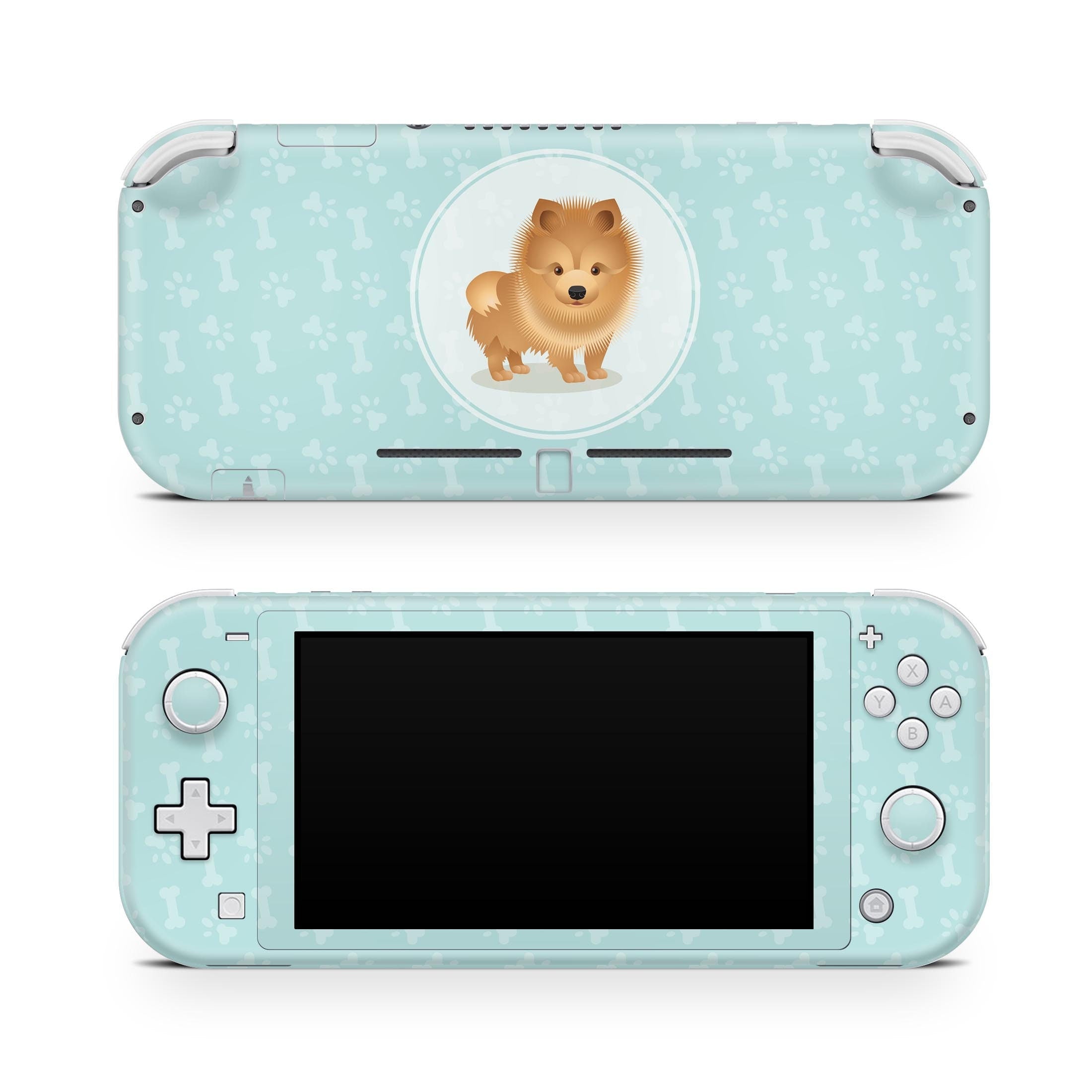 TACKY DESIGN Nintendo Switch Lite Skin Wrap | Blue Cute Puppy Dog 3M Vinyl Full Cover - Tackydesign