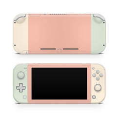 TACKY DESIGN Nintendo Switch Lite Skin Wrap | Classic Color Blocking Pastel Colorwave Orange 3M Vinyl Full Cover - Tackydesign