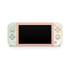 TACKY DESIGN Nintendo Switch Lite Skin Wrap | Classic Color Blocking Pastel Colorwave Orange 3M Vinyl Full Cover - Tackydesign