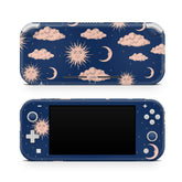 TACKY DESIGN Nintendo Switch Lite Skin Wrap | Clouds Blue Zodiac Moon 3M Vinyl Full Cover - Tackydesign