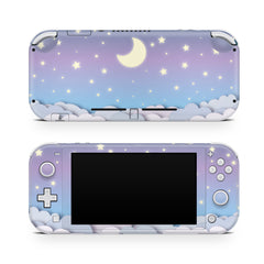 TACKY DESIGN Nintendo Switch Lite Skin Wrap | Clouds Purple Starry Lunar Sky Moon 3M Vinyl Full Cover - Tackydesign