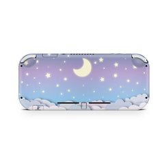 TACKY DESIGN Nintendo Switch Lite Skin Wrap | Clouds Purple Starry Lunar Sky Moon 3M Vinyl Full Cover - Tackydesign