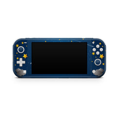 TACKY DESIGN Nintendo Switch Lite Skin Wrap | Clouds Starry Lunar Blue Sky Moon 3M Vinyl Full Cover - Tackydesign