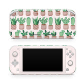 TACKY DESIGN Nintendo Switch Lite Skin Wrap | Cute Cactus Pastel Pink 3M Vinyl Full Cover - Tackydesign