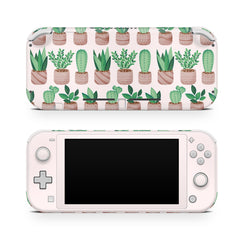 TACKY DESIGN Nintendo Switch Lite Skin Wrap | Cute Cactus Pastel Pink 3M Vinyl Full Cover - Tackydesign