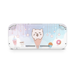 TACKY DESIGN Nintendo Switch Lite Skin Wrap | Cute Ice Cream Cat Abstract 3M Vinyl Full Cover - Tackydesign