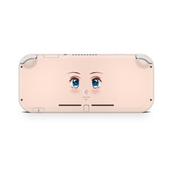 TACKY DESIGN Nintendo Switch Lite Skin Wrap | Cute Kawaii Eyes Beige 3M Vinyl Full Cover - Tackydesign