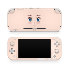 TACKY DESIGN Nintendo Switch Lite Skin Wrap | Cute Kawaii Eyes Beige 3M Vinyl Full Cover - Tackydesign