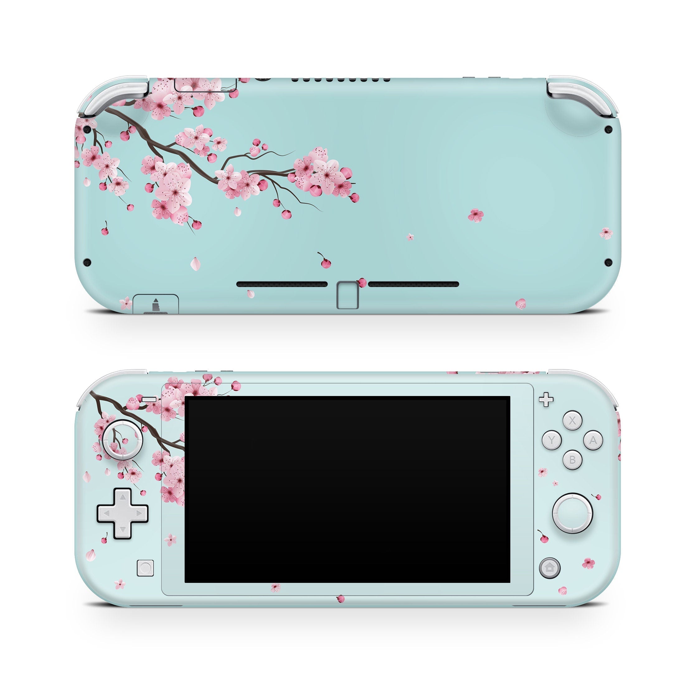 TACKY DESIGN Nintendo Switch Lite Skin Wrap | Cute Sakura Flowers 3M Vinyl Full Cover - Tackydesign