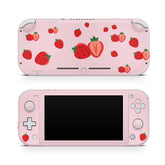 TACKY DESIGN Nintendo Switch Lite Skin Wrap | Cute Strawberry Pastel Pink 3M Vinyl Full Cover - Tackydesign