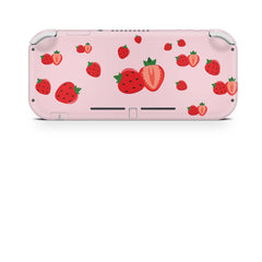 TACKY DESIGN Nintendo Switch Lite Skin Wrap | Cute Strawberry Pastel Pink 3M Vinyl Full Cover - Tackydesign