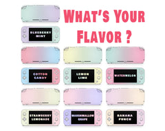 TACKY DESIGN Nintendo Switch Lite Skin Wrap | Duo Color Pastel Pink, Baby Pink, Turquoise & Navy Blue 3M Vinyl Full Cover - Tackydesign