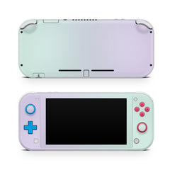TACKY DESIGN Nintendo Switch Lite Skin Wrap | Duo Color Pastel Pink, Baby Pink, Turquoise & Navy Blue 3M Vinyl Full Cover - Tackydesign