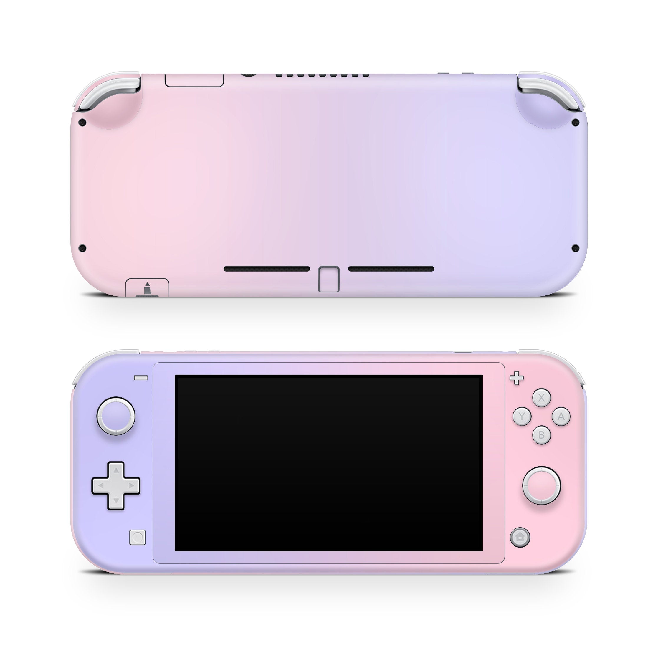 TACKY DESIGN Nintendo Switch Lite Skin Wrap | Duo Color Pastel Pink & Purple 3M Vinyl Full Cover - Tackydesign