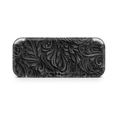 TACKY DESIGN Nintendo Switch Lite Skin Wrap | Floral Vine Abstract Black 3M Vinyl Full Cover - Tackydesign