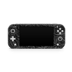 TACKY DESIGN Nintendo Switch Lite Skin Wrap | Floral Vine Abstract Black 3M Vinyl Full Cover - Tackydesign