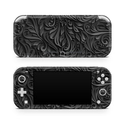 TACKY DESIGN Nintendo Switch Lite Skin Wrap | Floral Vine Abstract Black 3M Vinyl Full Cover - Tackydesign