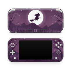 TACKY DESIGN Nintendo Switch Lite Skin Wrap | Halloween Witch Purple 3M Vinyl Full Cover - Tackydesign