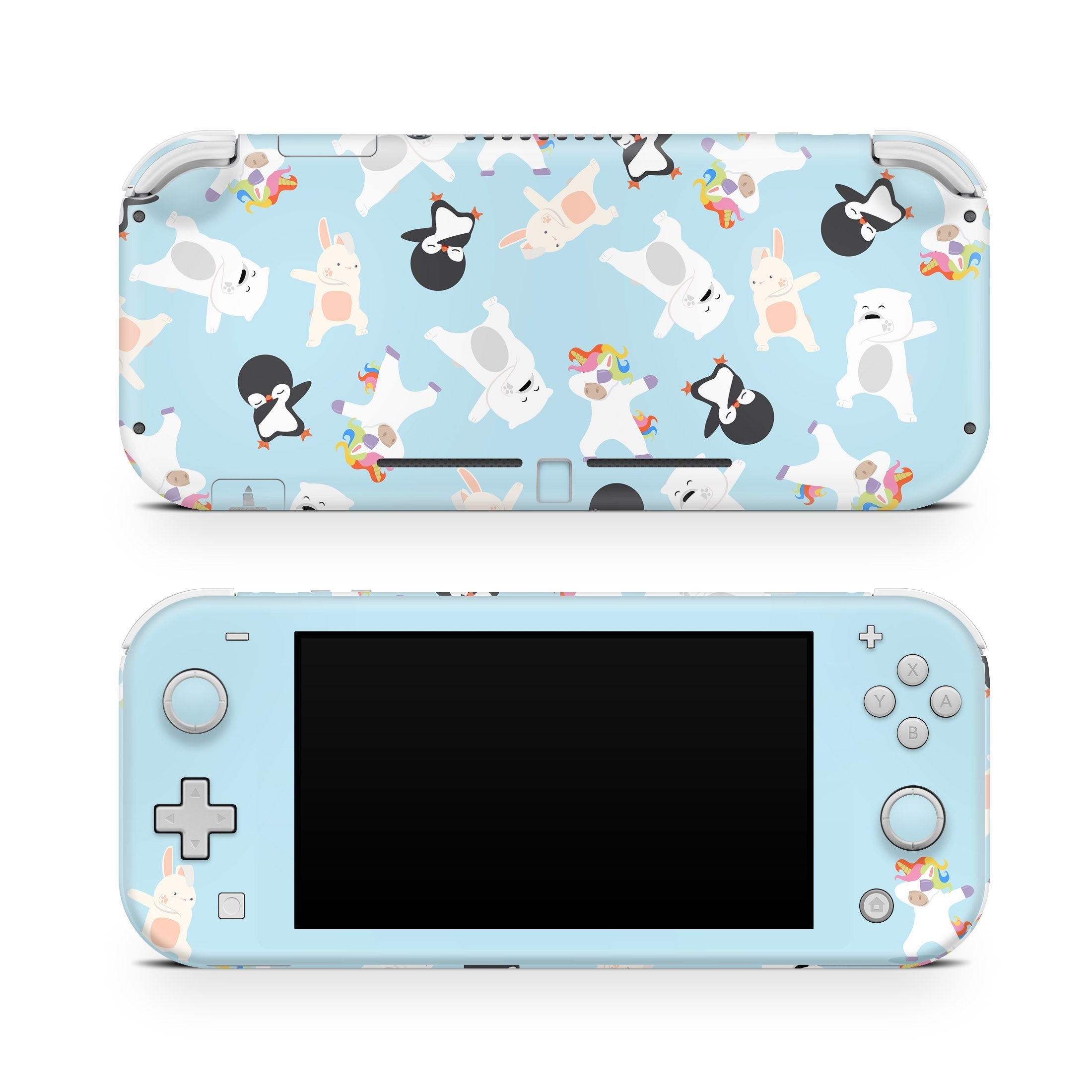 TACKY DESIGN Nintendo Switch Lite Skin Wrap | Kawaii Blue Animal 3M Vinyl Full Cover - Tackydesign