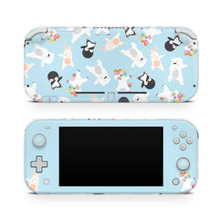 TACKY DESIGN Nintendo Switch Lite Skin Wrap | Kawaii Blue Animal 3M Vinyl Full Cover - Tackydesign