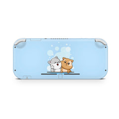 TACKY DESIGN Nintendo Switch Lite Skin Wrap | Kawaii Blue Cute Cats 3M Vinyl Full Cover - Tackydesign