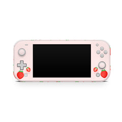 TACKY DESIGN Nintendo Switch Lite Skin Wrap | Kawaii Cute Strawberry Pastel Pink 3M Vinyl Full Cover - Tackydesign