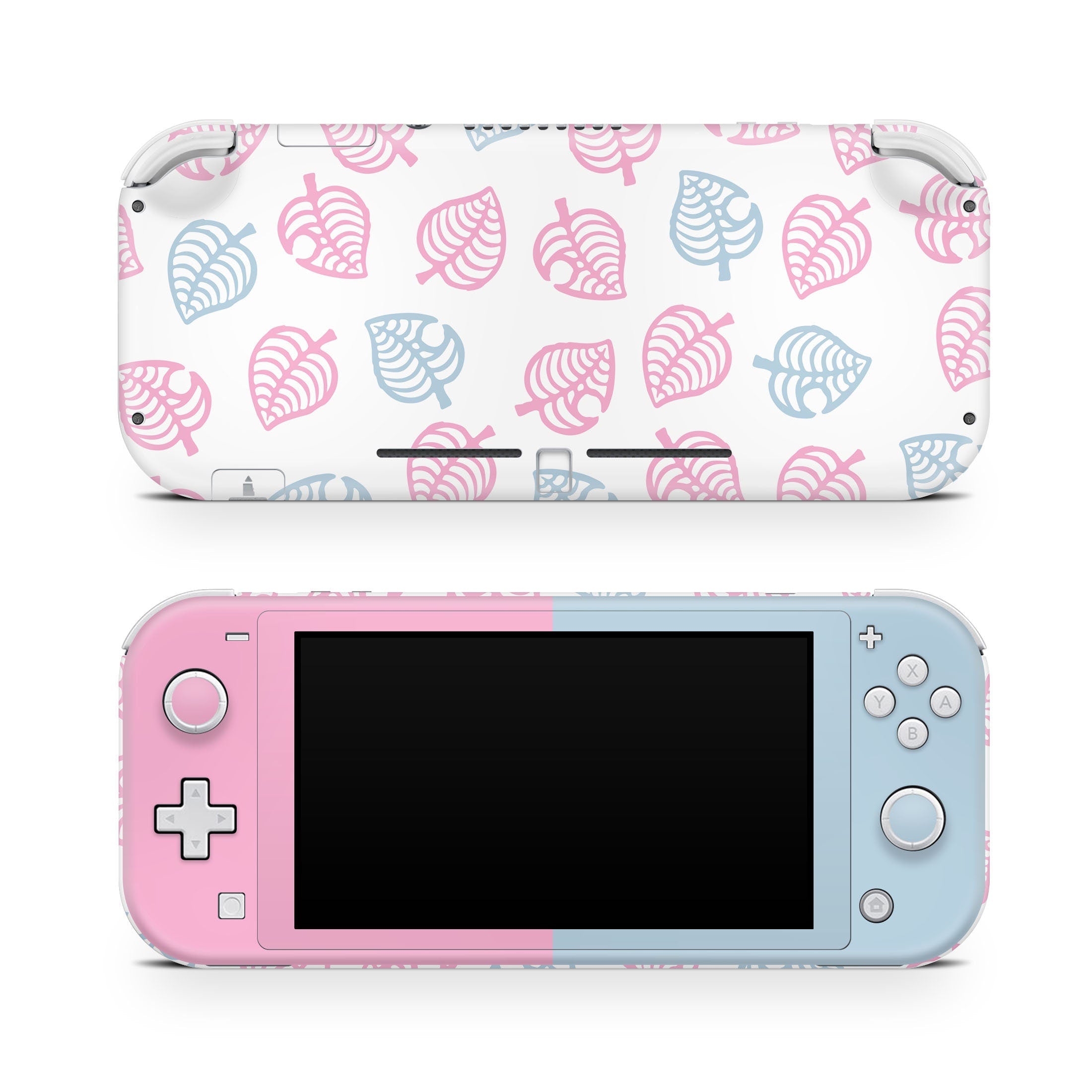 TACKY DESIGN Nintendo Switch Lite Skin Wrap | Leaves Pastel Pink 3M Vinyl Full Cover - Tackydesign