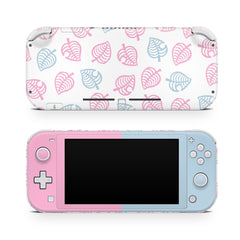 TACKY DESIGN Nintendo Switch Lite Skin Wrap | Leaves Pastel Pink 3M Vinyl Full Cover - Tackydesign