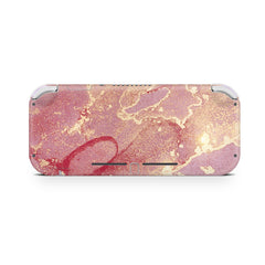 TACKY DESIGN Nintendo Switch Lite Skin Wrap | Marble Rose & Gold Abstract 3M Vinyl Full Cover - Tackydesign