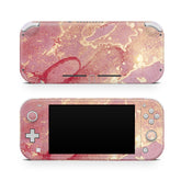 TACKY DESIGN Nintendo Switch Lite Skin Wrap | Marble Rose & Gold Abstract 3M Vinyl Full Cover - Tackydesign