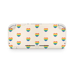 TACKY DESIGN Nintendo Switch Lite Skin Wrap | Pansexual Pride Heart Pastel Pink 3M Vinyl Full Cover - Tackydesign