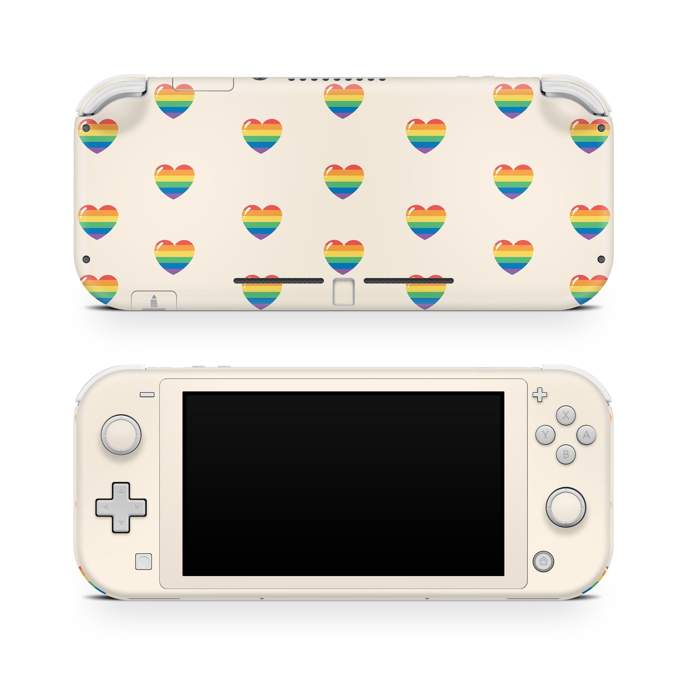 TACKY DESIGN Nintendo Switch Lite Skin Wrap | Pansexual Pride Heart Pastel Pink 3M Vinyl Full Cover - Tackydesign