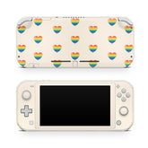 TACKY DESIGN Nintendo Switch Lite Skin Wrap | Pansexual Pride Heart Pastel Pink 3M Vinyl Full Cover - Tackydesign