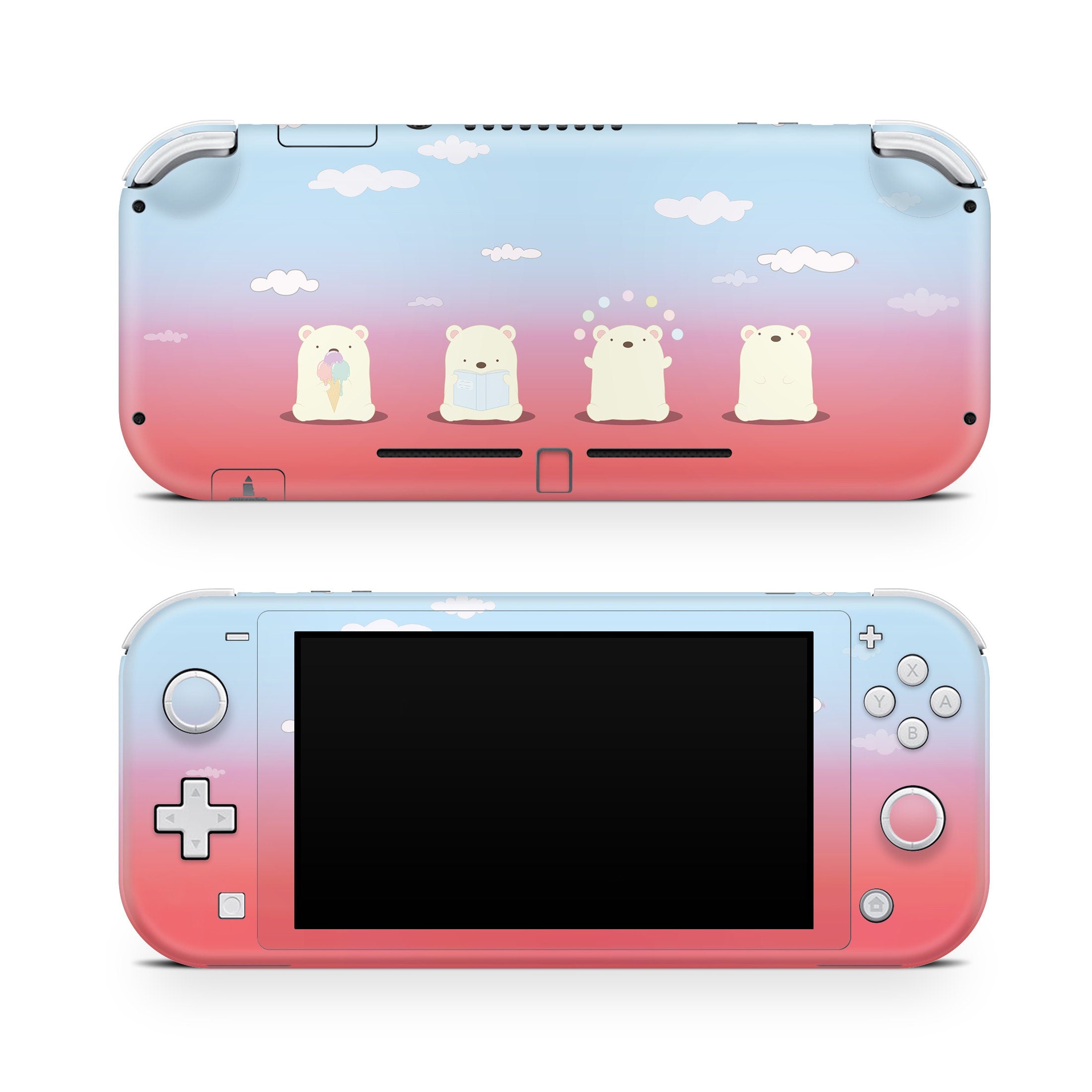 TACKY DESIGN Nintendo Switch Lite Skin Wrap | Pastel Bears 3M Vinyl Full Cover - Tackydesign