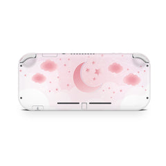 TACKY DESIGN Nintendo Switch Lite Skin Wrap | Pastel Clouds Starry Lunar Pink Sky 3M Vinyl Full Cover - Tackydesign