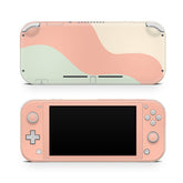 TACKY DESIGN Nintendo Switch Lite Skin Wrap | Pastel Color Blocking Colorwave Orange 3M Vinyl Full Cover - Tackydesign