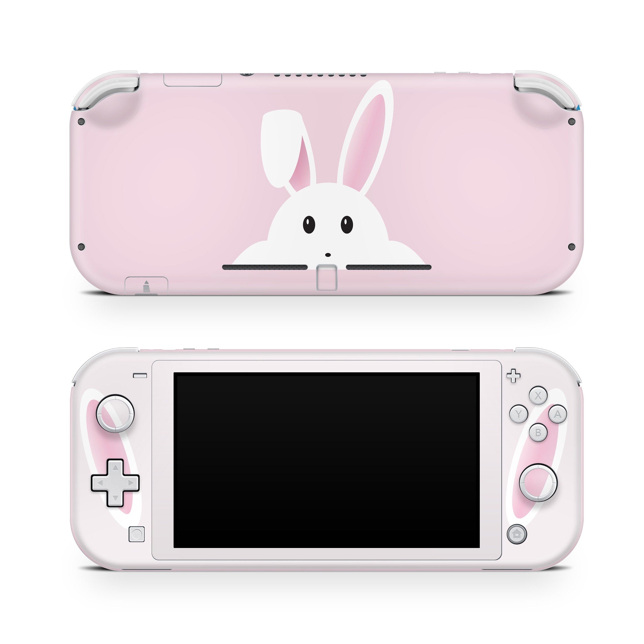 TACKY DESIGN Nintendo Switch Lite Skin Wrap | Pastel Pink Anime Rabbit 3M Vinyl Full Cover - Tackydesign