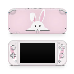 TACKY DESIGN Nintendo Switch Lite Skin Wrap | Pastel Pink Anime Rabbit 3M Vinyl Full Cover - Tackydesign