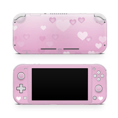 TACKY DESIGN Nintendo Switch Lite Skin Wrap | Pastel Pink Heart 3M Vinyl Full Cover - Tackydesign