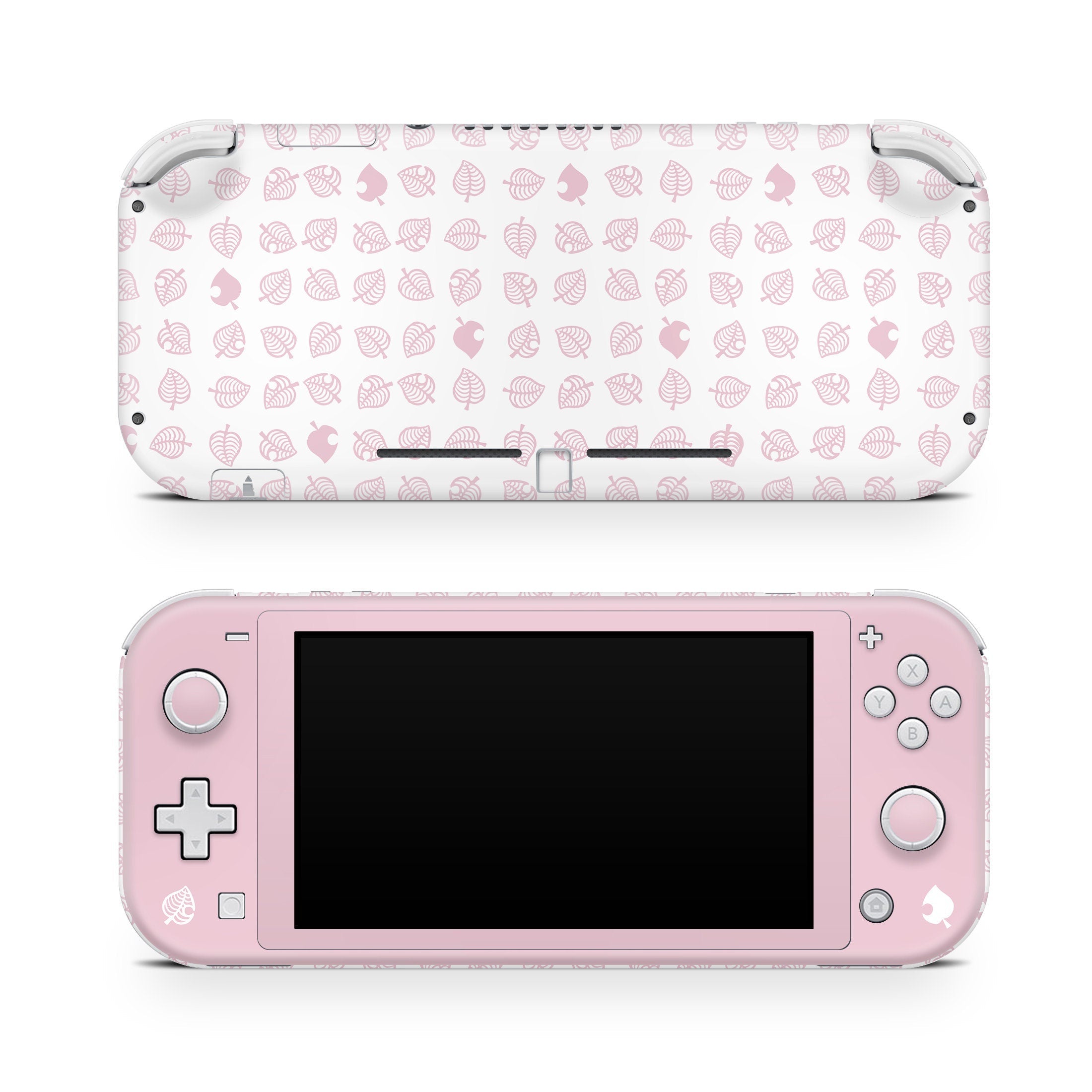 TACKY DESIGN Nintendo Switch Lite Skin Wrap | Pastel Pink Leaf 3M Vinyl Full Cover - Tackydesign
