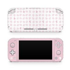 TACKY DESIGN Nintendo Switch Lite Skin Wrap | Pastel Pink Leaf 3M Vinyl Full Cover - Tackydesign