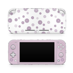 TACKY DESIGN Nintendo Switch Lite Skin Wrap | Pastel Purple Flower 3M Vinyl Full Cover - Tackydesign