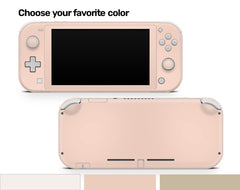 TACKY DESIGN Nintendo Switch Lite Skin Wrap | Pastel Solid Color Brown, Beige & Peach 3M Vinyl Full Cover - Tackydesign