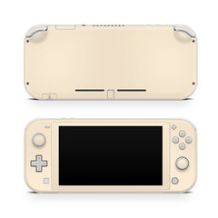 TACKY DESIGN Nintendo Switch Lite Skin Wrap | Pastel Solid Color Cream, Beige & Brown 3M Vinyl Full Cover - Tackydesign
