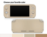 TACKY DESIGN Nintendo Switch Lite Skin Wrap | Pastel Solid Color Cream, Beige & Brown 3M Vinyl Full Cover - Tackydesign