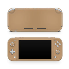 TACKY DESIGN Nintendo Switch Lite Skin Wrap | Pastel Solid Color Cream, Beige & Brown 3M Vinyl Full Cover - Tackydesign