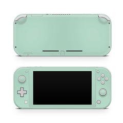 TACKY DESIGN Nintendo Switch Lite Skin Wrap | Pastel Solid Color Green, Peach & White 3M Vinyl Full Cover - Tackydesign