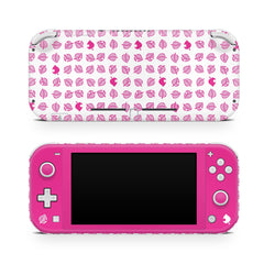 TACKY DESIGN Nintendo Switch Lite Skin Wrap | Pink Pastel Leaf 3M Vinyl Full Cover - Tackydesign